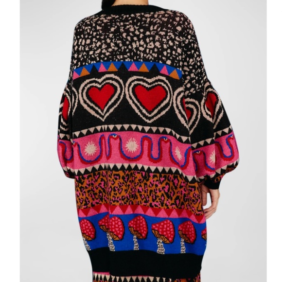 NWT $210 Farm Rio Ainika Graphic Elements Cardigan in size Large! - Picture 3 of 4